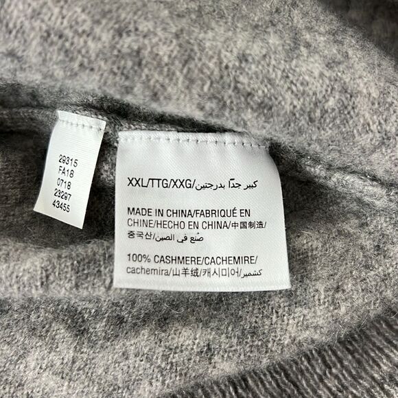 Club Room Macy's V-Neck Gray Cashmere Sweater - Picture 9 of 11